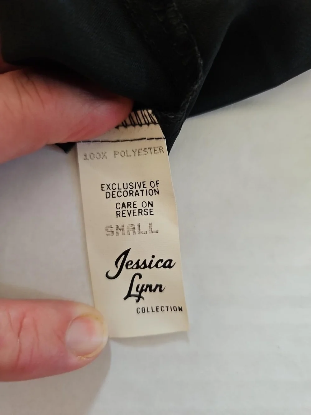 Vintage 90s Jessica Lynn Black Satin Lace Strappy Maxi Nightgown S